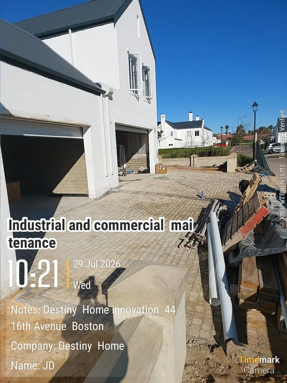 Exterior painting on a new estate home in the Western Cape