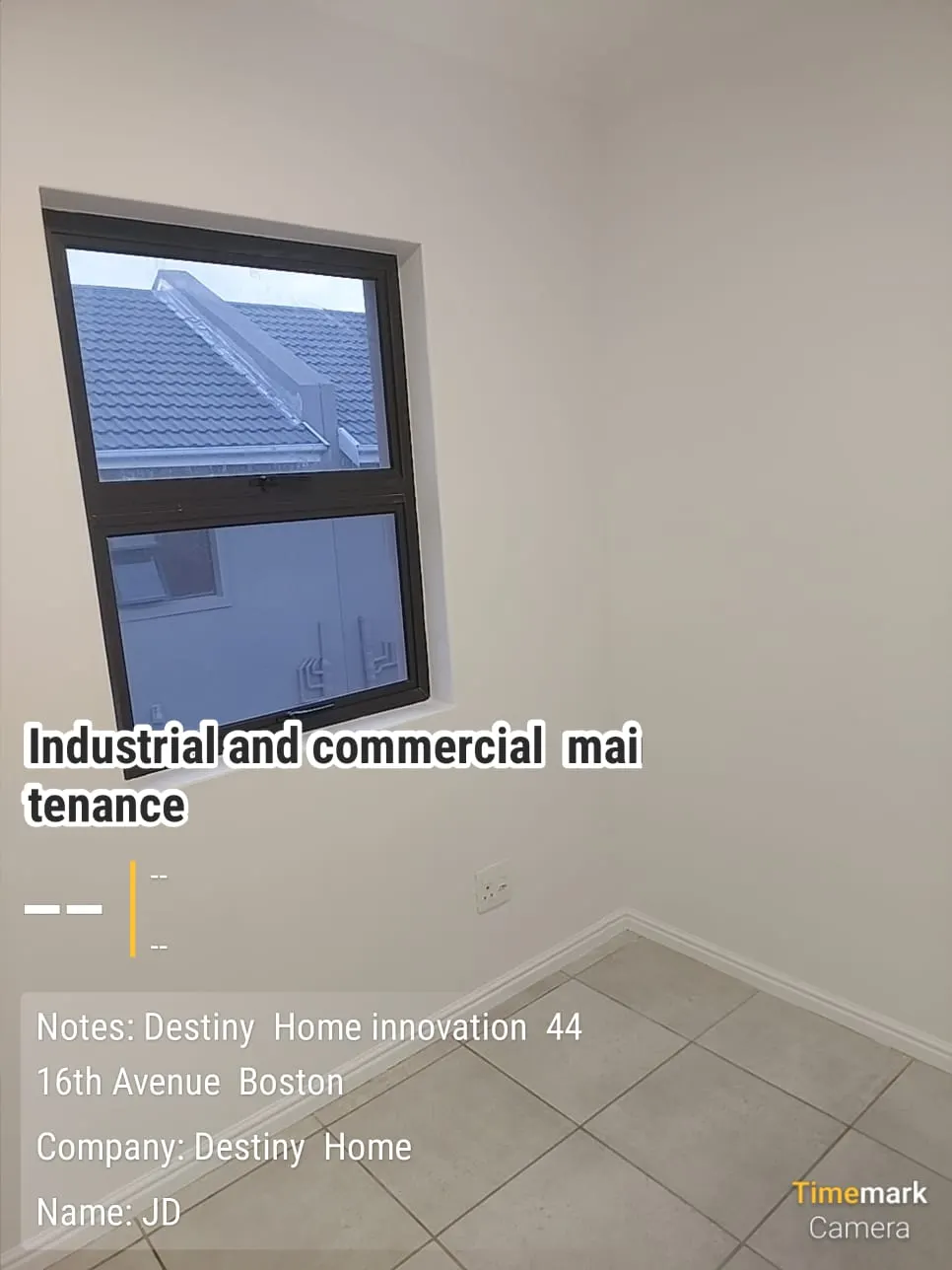 Interior room painting with tiled floor